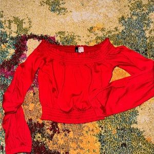 cropped long sleeve crop